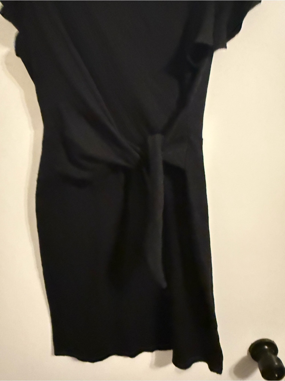 Max Studio Black Knot-Front Mini Dress